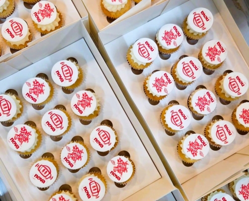branded mini cupcakes